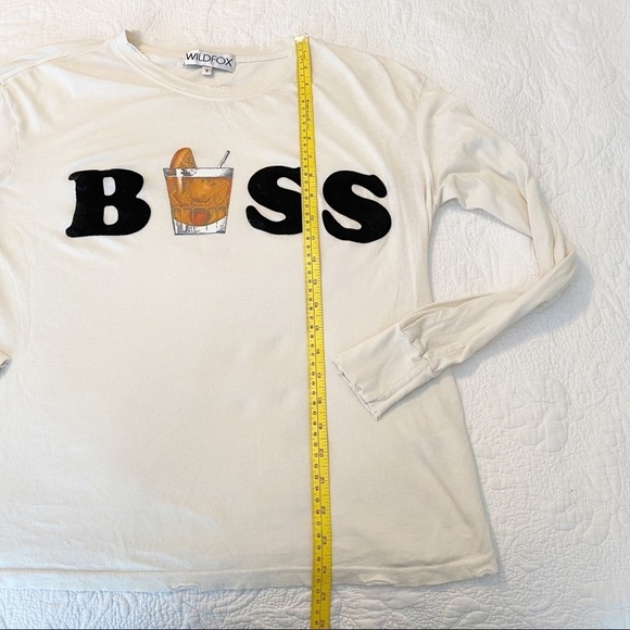 Wildfox “Boss” CEO Long Sleeve Tee Top - S - Picture 10 of 15